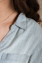 Eugene Button Down - Striped Blue