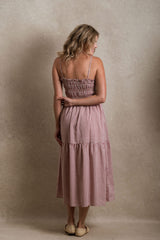 Everly Dress - Cranberry Gingham