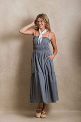 Everly Dress - Blue Gingham