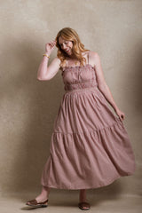 Everly Dress - Cranberry Gingham