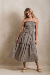 Everly Dress - Chesnut Gingham