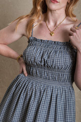 Everly Dress - Blue Gingham