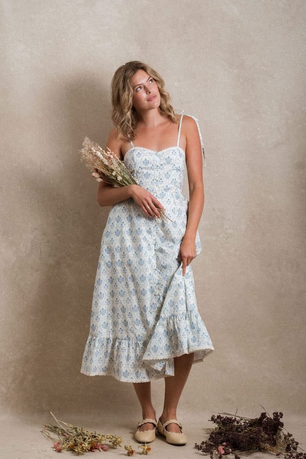 neuflora dresses Durango Dress Designed in a dainty floral pattern Fawn Dress  Neuflora