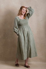 Gentry Dress - Sage Floral