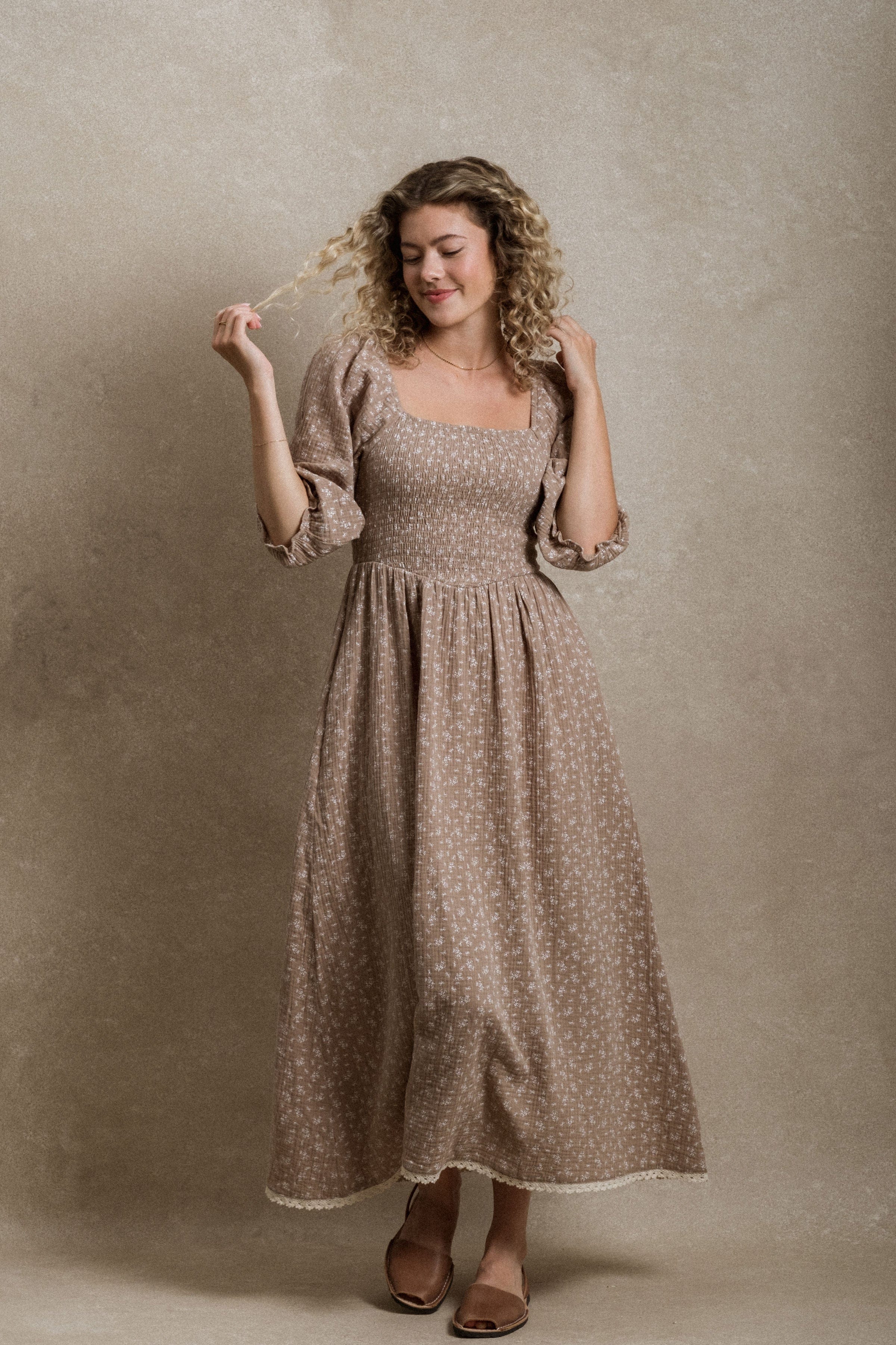 Loveland Dress - Brown Floral Neuflora Loveland Dress - Brown Floral Neuflora