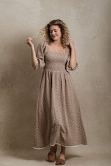 Loveland Dress - Brown Floral