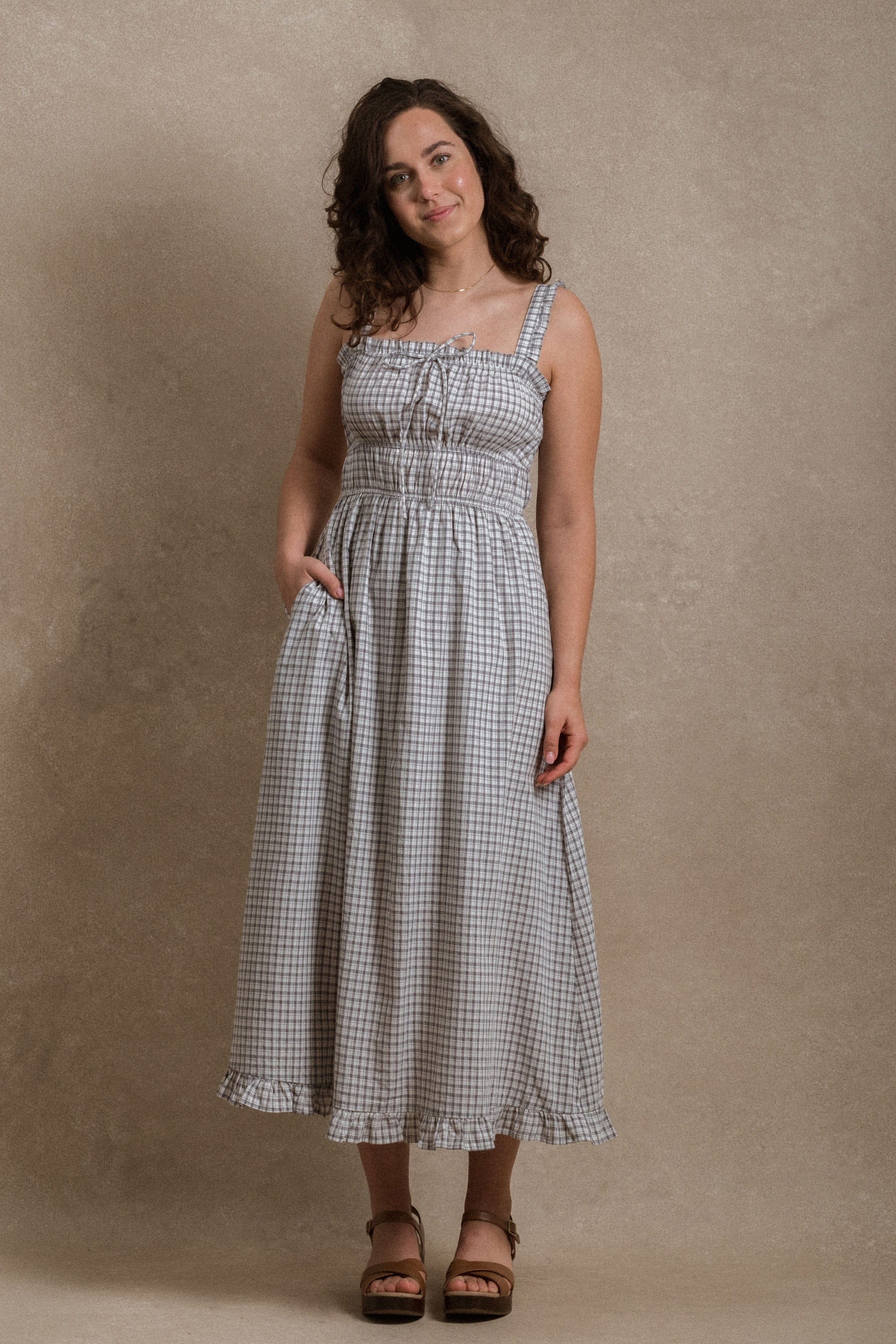 Windsor Dress - Blue Grey Plaid Windsor Dress - Blue Grey Plaid