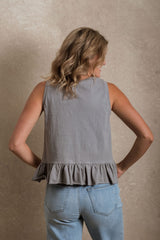 Birmingham Top - Dusty Blue