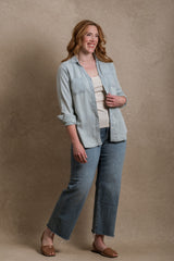 Eugene Button Down - Striped Blue