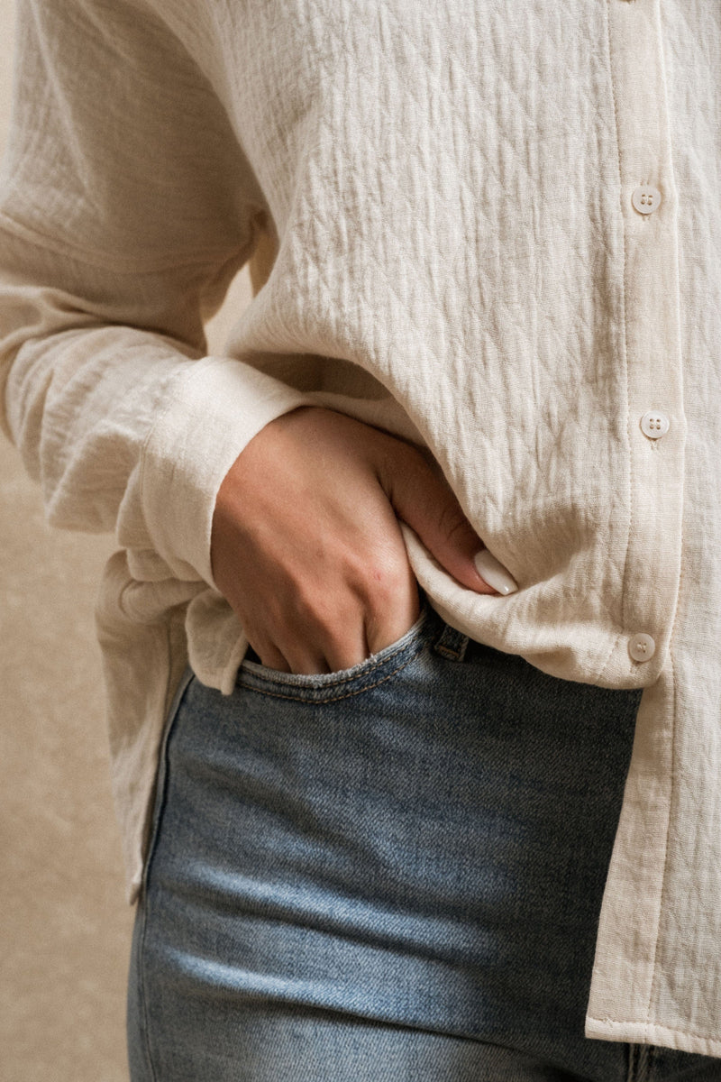 Perth Button Down - Beige