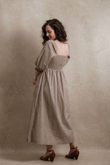 Dublin Dress - Taupe Floral