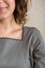 Evanston Blouse - Grey Blue
