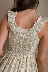 Destin Dress - Tan Floral