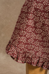 Windsor Dress - Burgundy Floral