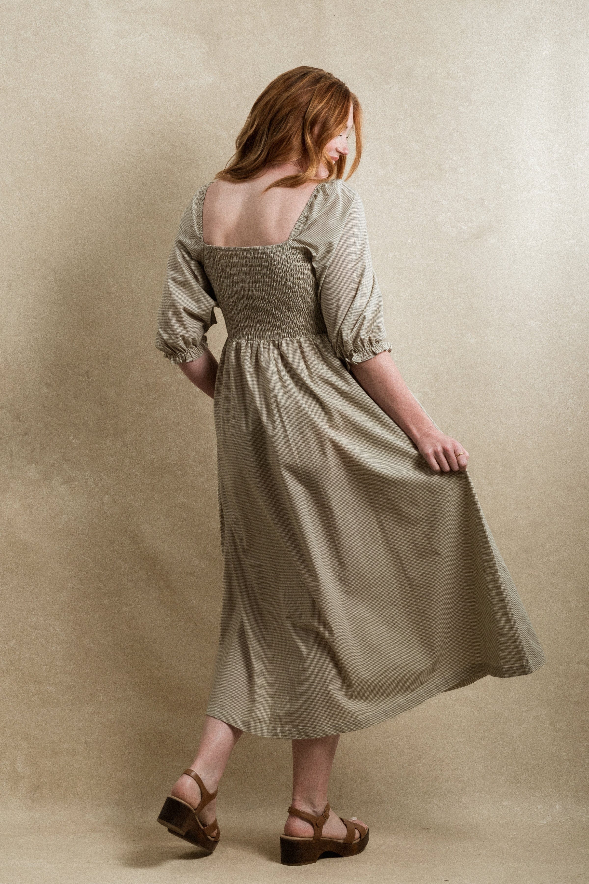 Dublin Dress - Green Gingham  Neuflora