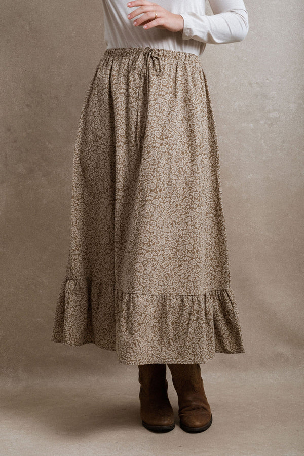 Florence Skirt - Brown Floral