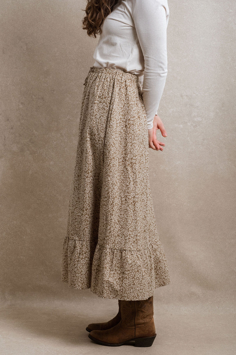 Florence Skirt - Brown Floral