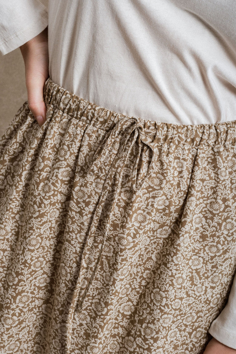 Florence Skirt - Brown Floral