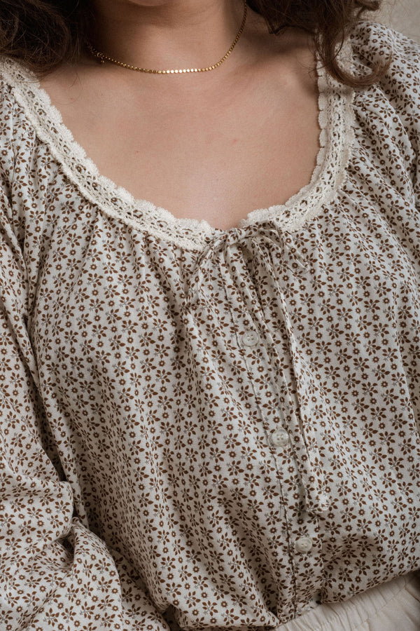 Emberley Blouse - Brown Floral