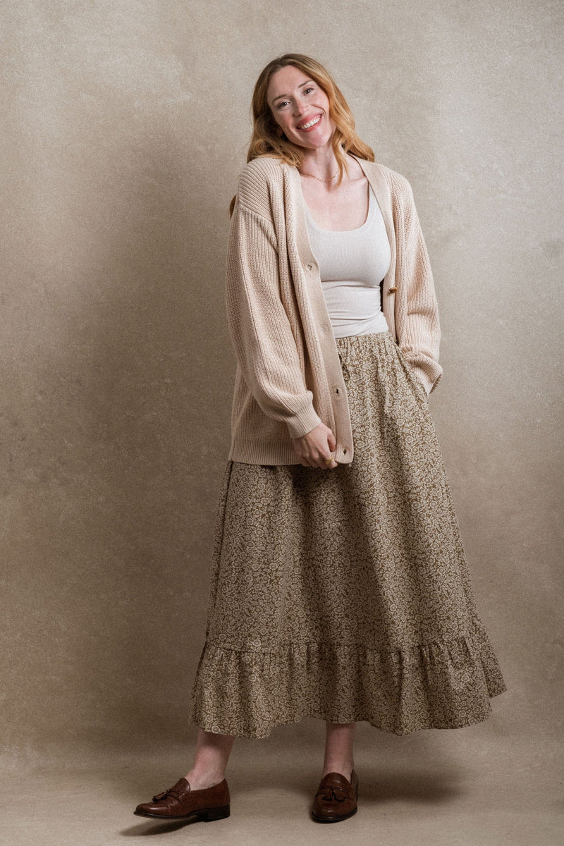 Florence Skirt - Brown Floral