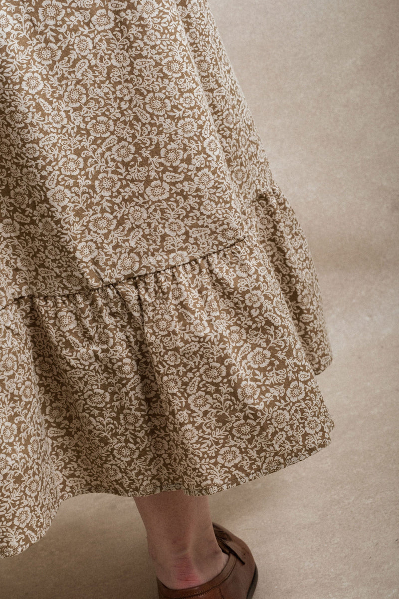 Florence Skirt - Brown Floral