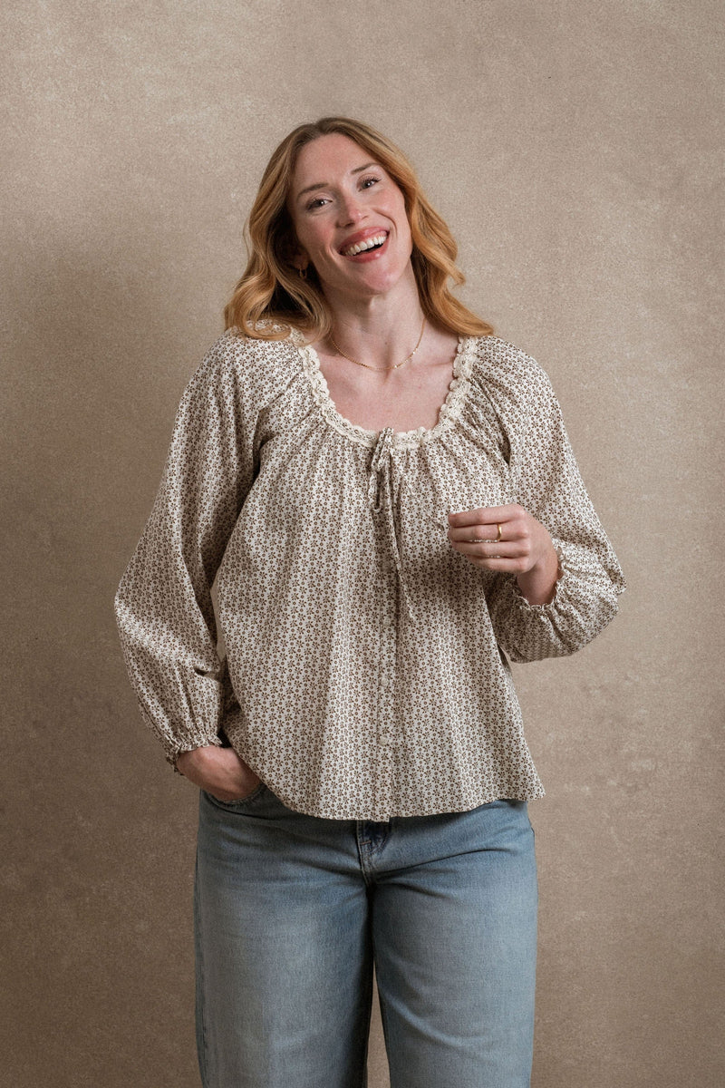Emberley Blouse - Brown Floral