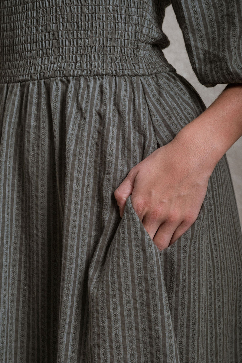 Hartselle Dress - Striped Green