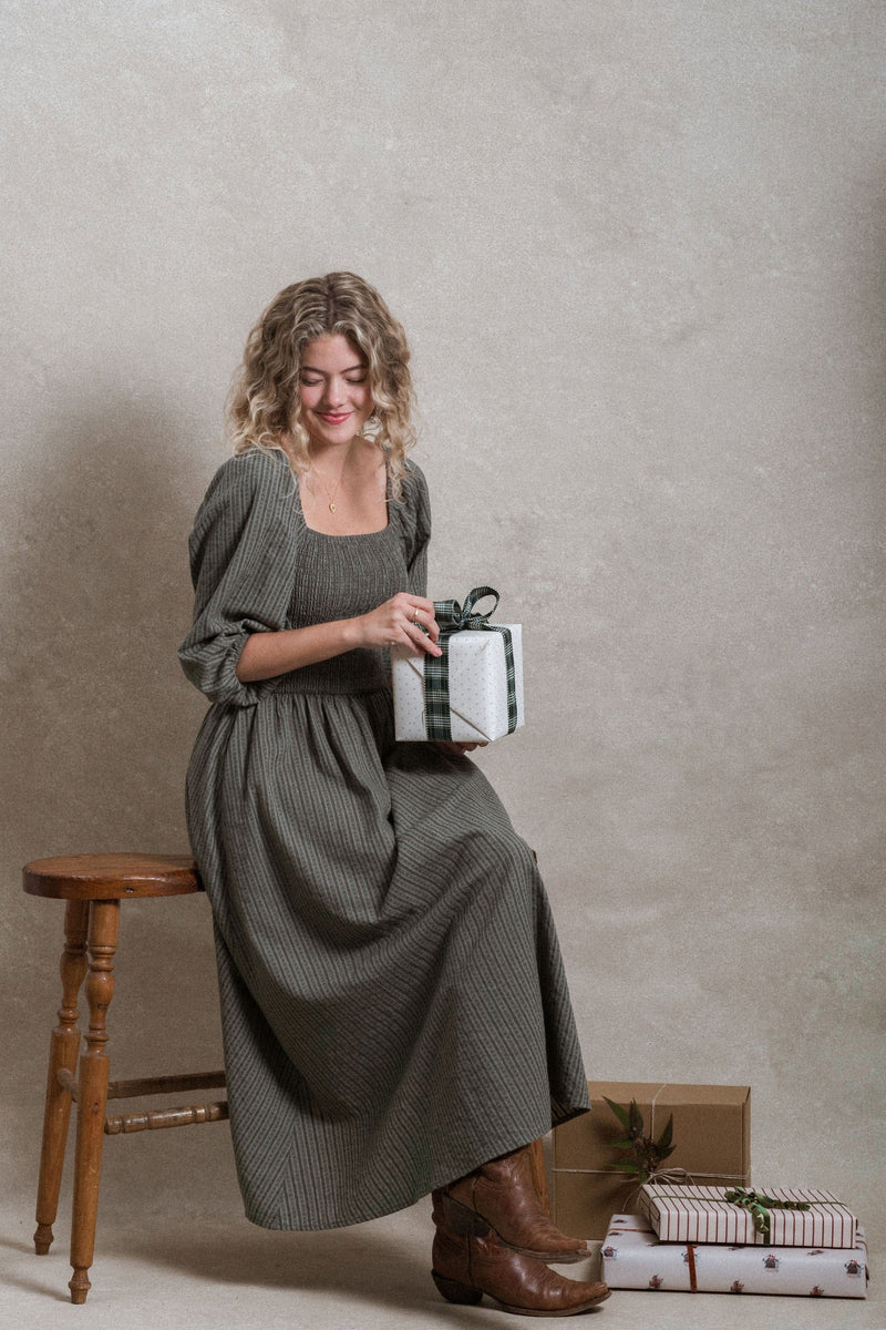 Hartselle Dress - Striped Green