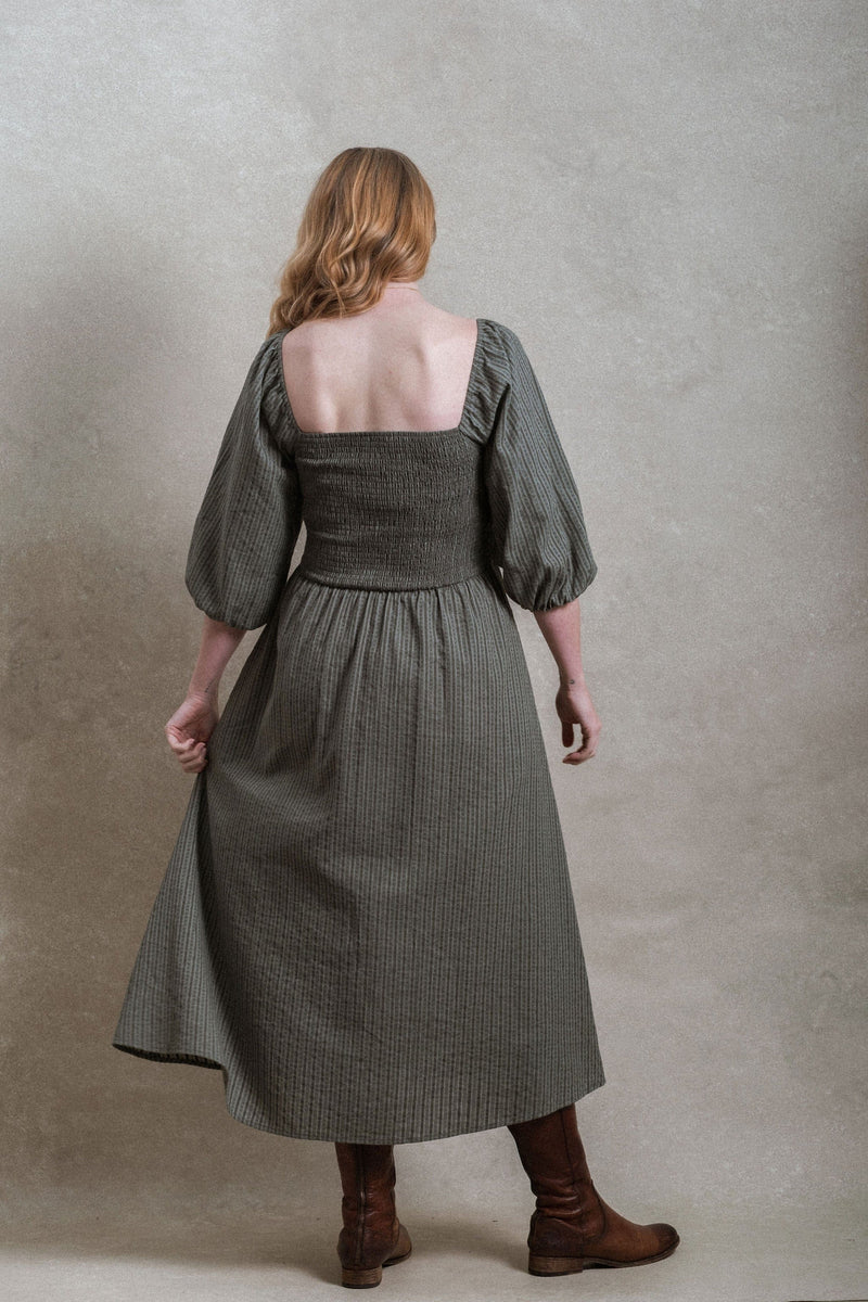 Hartselle Dress - Striped Green