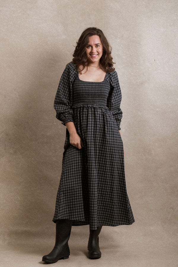 Gianna Dress - Blue Gingham