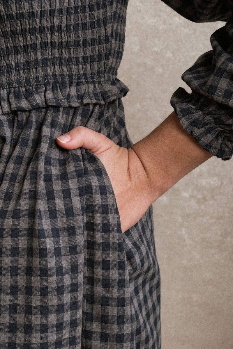 Gianna Dress - Blue Gingham