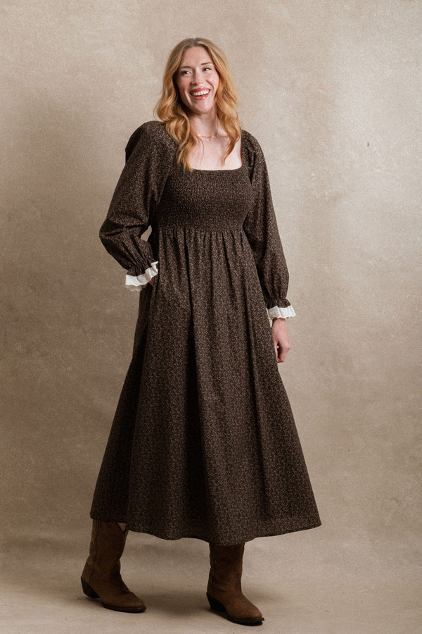 Maeve Dress - Cocoa Floral