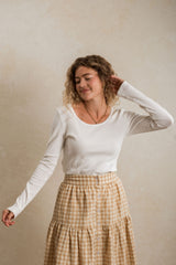 Callie Long Sleeve - White