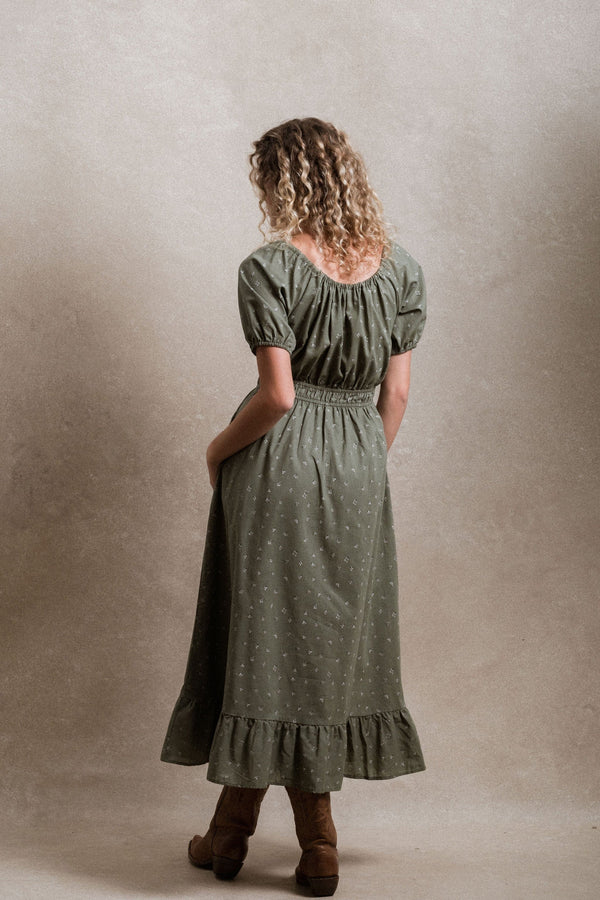 Spring Hill Dress - Sage Floral