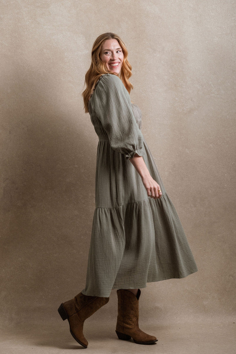 Angela Dress - Dusty Sage