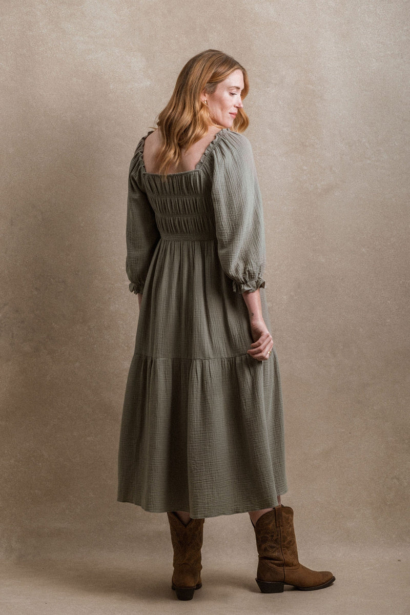 Angela Dress - Dusty Sage