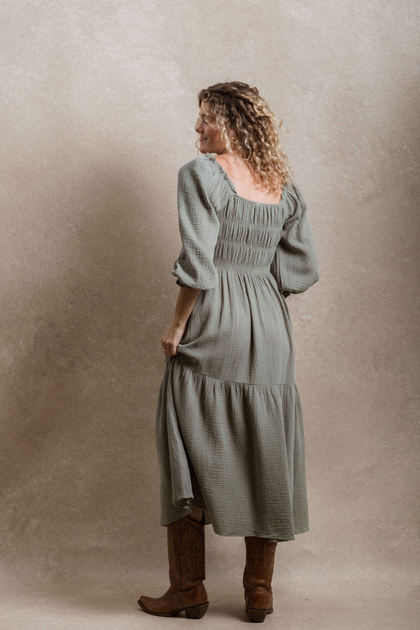 Angela Dress - Dusty Sage