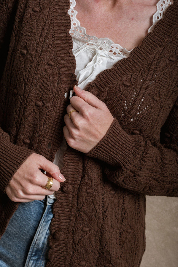 Kalispell Cardigan - Brown