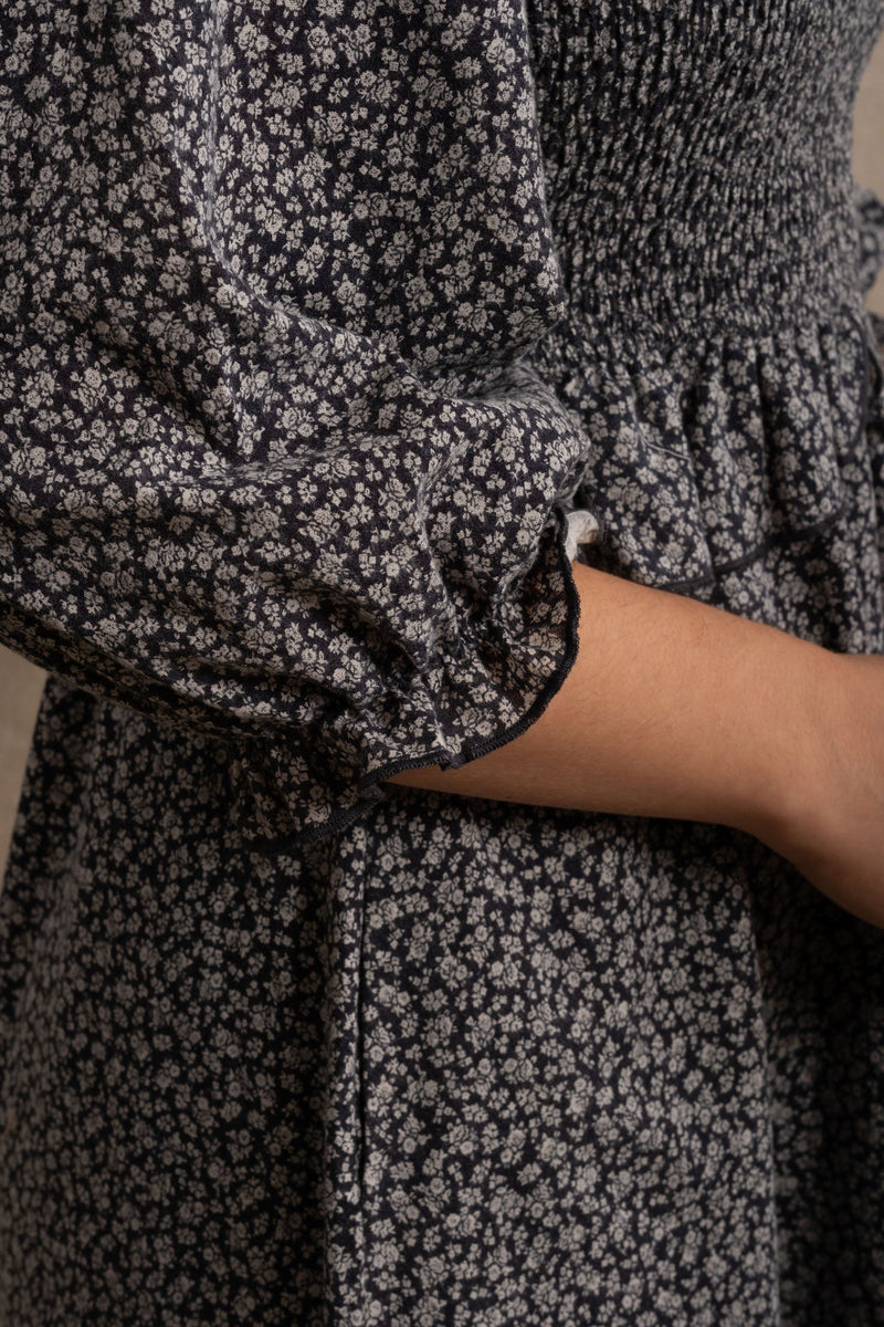 Etta Dress - Navy Floral