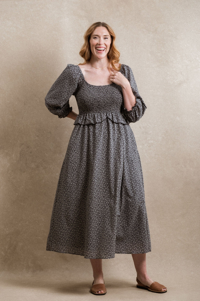 Etta Dress - Navy Floral
