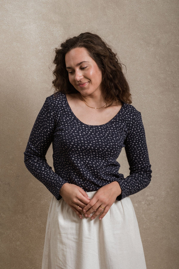 Mallory Long Sleeve - Navy