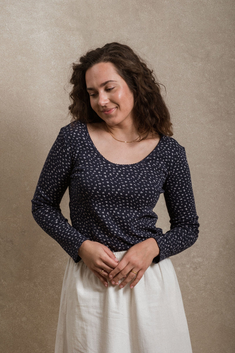 Mallory Long Sleeve - Navy