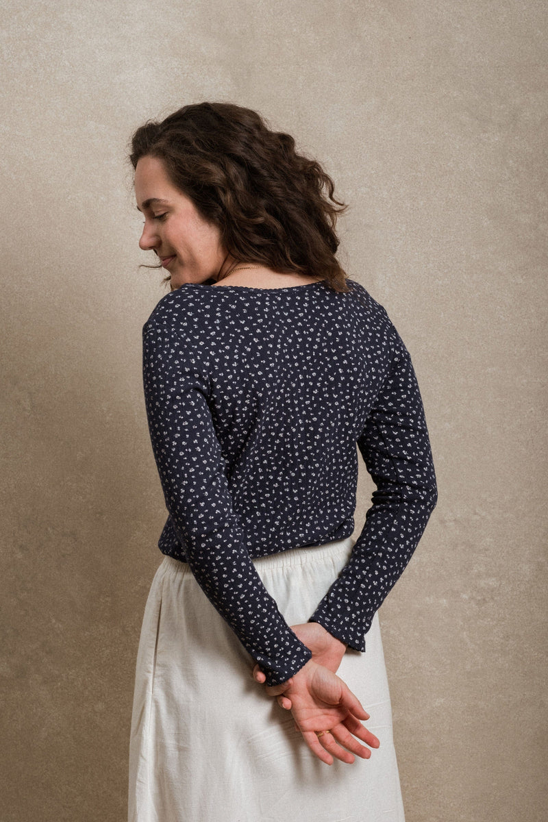 Mallory Long Sleeve - Navy