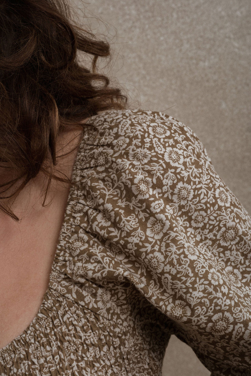 Cape Town Dress - Brown Floral