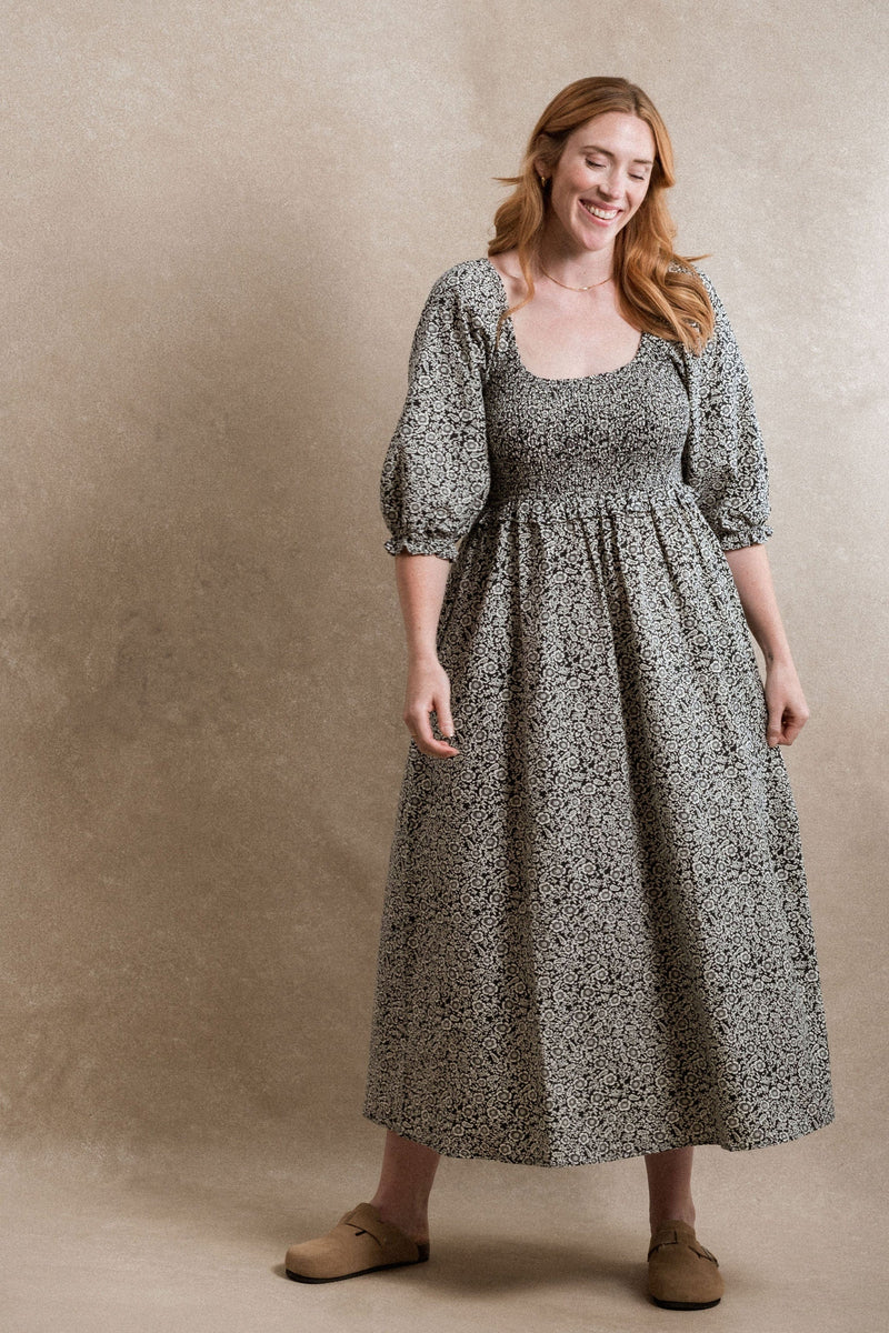 Cape Town Dress - Navy Floral
