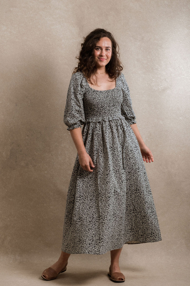 Cape Town Dress - Navy Floral