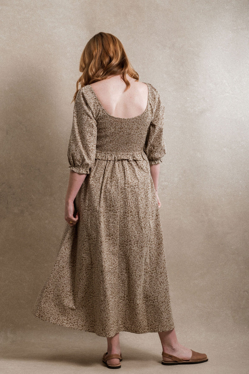 Cape Town Dress - Brown Floral