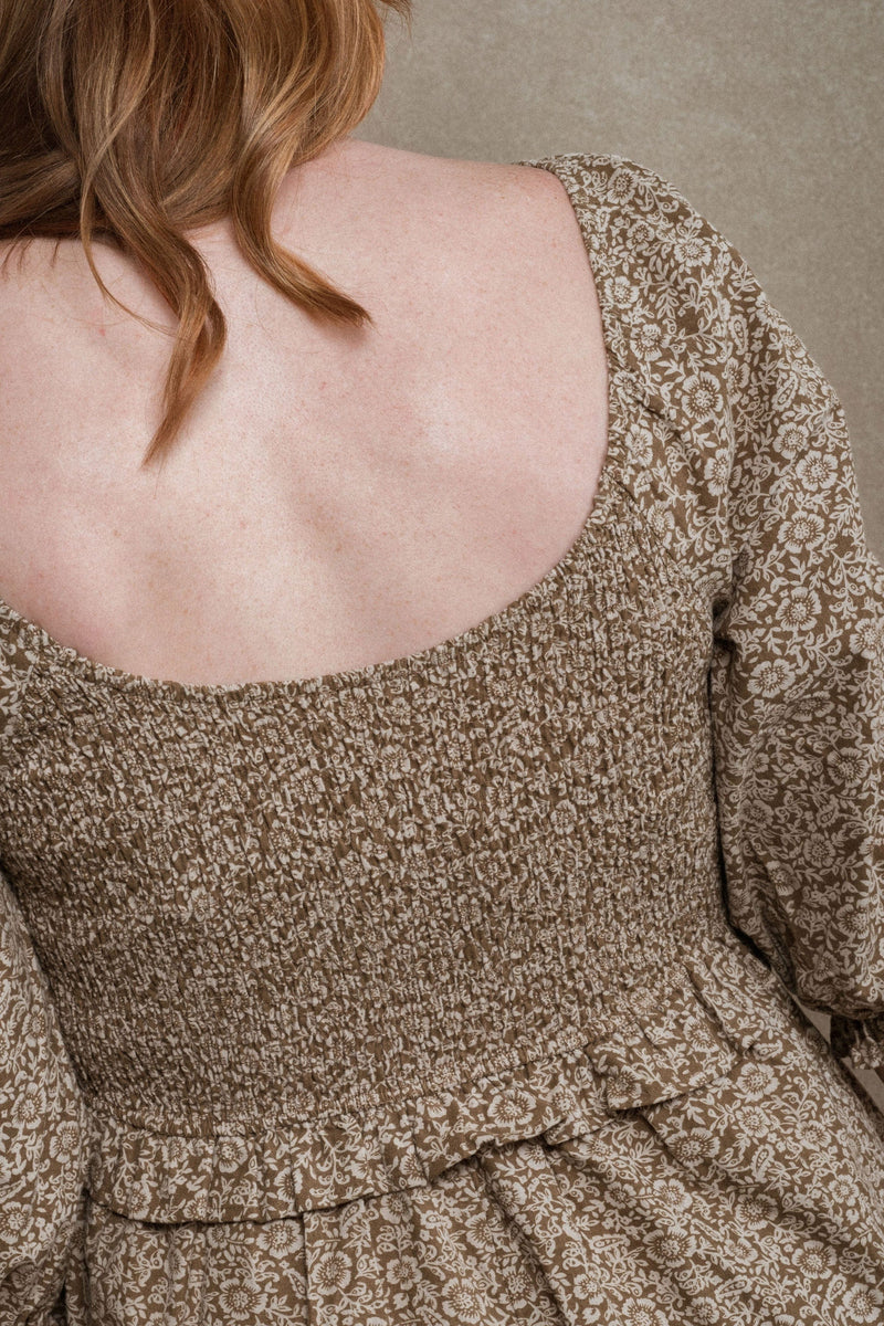 Cape Town Dress - Brown Floral