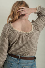 Pendleton Blouse - Floral Gingham