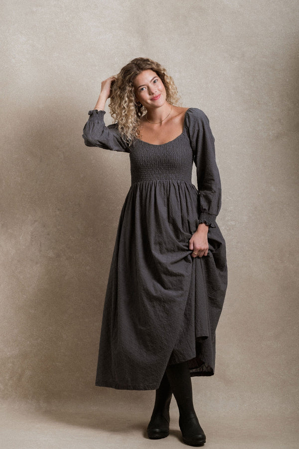 Milan Dress - Dusty Navy